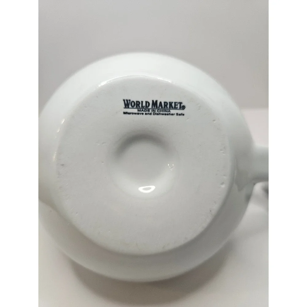 World Market‎ White Ceramic Teapot with Lid Microwave Dishwasher Safe